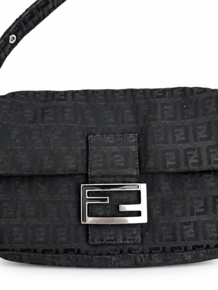 Fendi Zucchino Mini Mama Baguette Black - Image 3