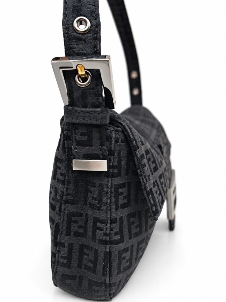 Fendi Zucchino Mini Mama Baguette Black - Image 4