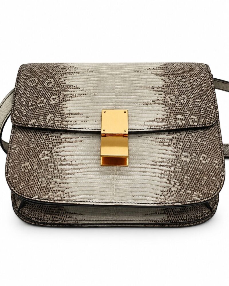 Celine Lizard Medium Classic Box Flap Bag Mineral - Image 2