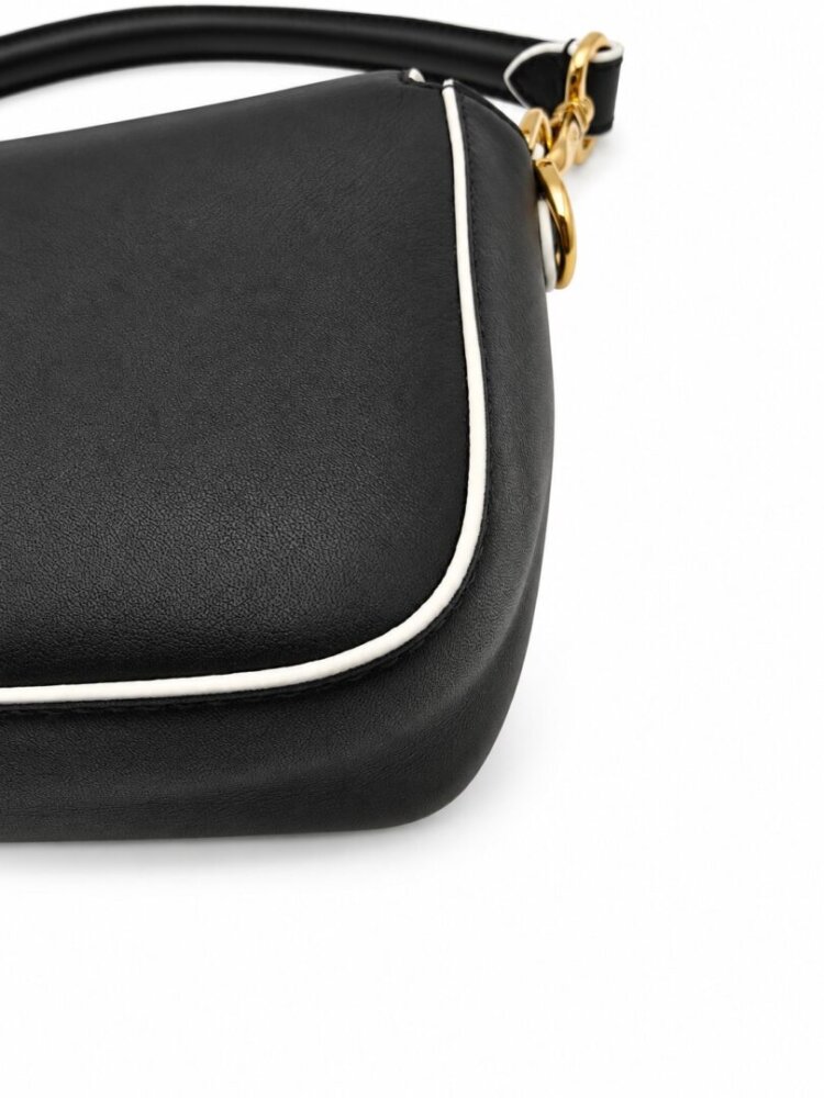 Fendi Vitello Dolce Elite Monster Eyes Bi-Color Baguette Black Yellow - Image 2