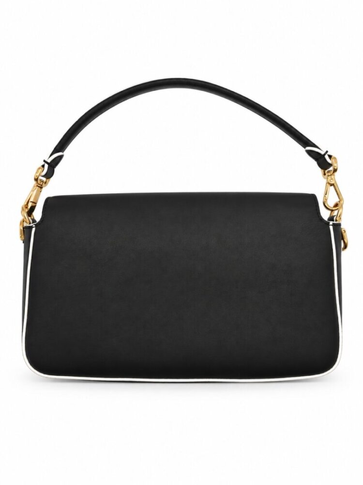 Fendi Vitello Dolce Elite Monster Eyes Bi-Color Baguette Black Yellow - Image 3