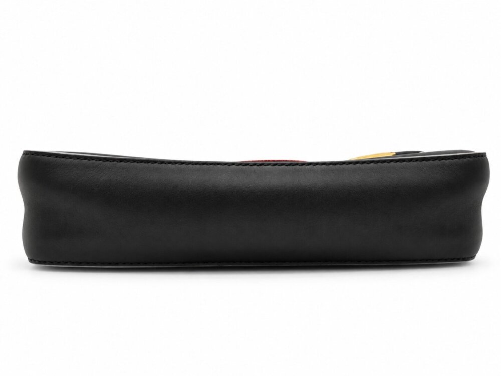 Fendi Vitello Dolce Elite Monster Eyes Bi-Color Baguette Black Yellow - Image 4
