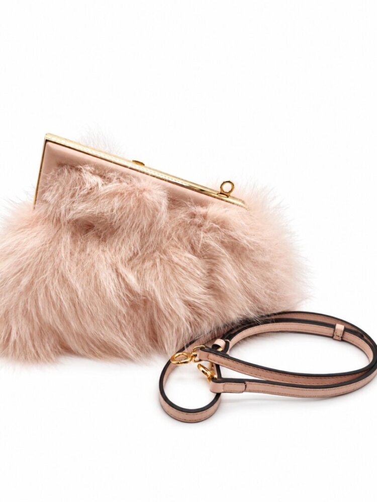 Fendi Fox Fur Shiny Nappa Small Fendi First Dizzie Light Rose - Image 8