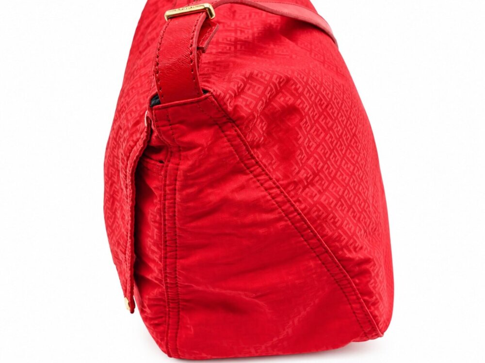 Fendi Red Zucchino Nylon Mamma Shoulder Bag - 8BR626 - Image 7
