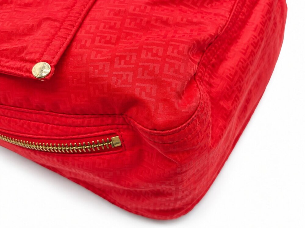 Fendi Red Zucchino Nylon Mamma Shoulder Bag - 8BR626 - Image 4