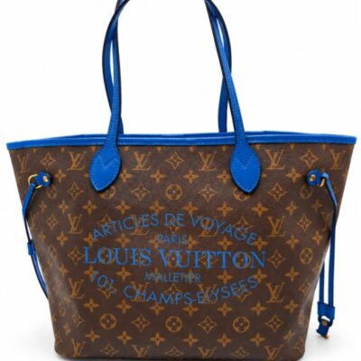 Louis Vuitton Monogram Articles de Voyage Ikat Neverfull MM Grand Blue