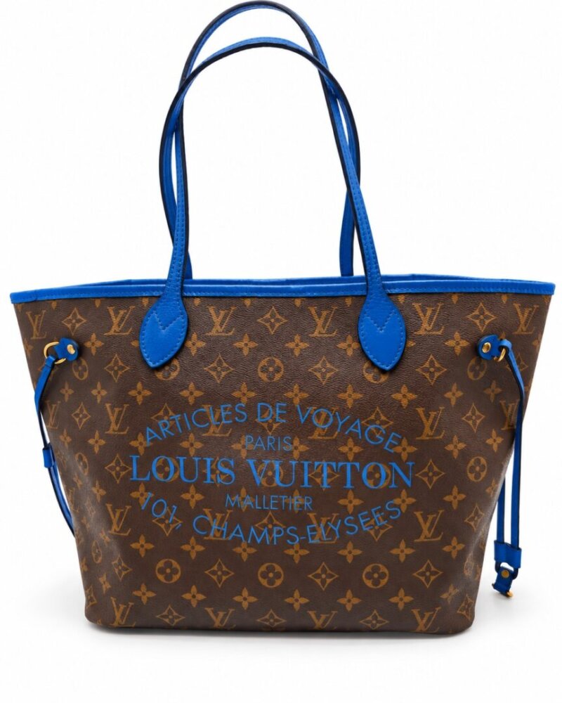 Louis Vuitton Monogram Articles de Voyage Ikat Neverfull MM Grand Blue