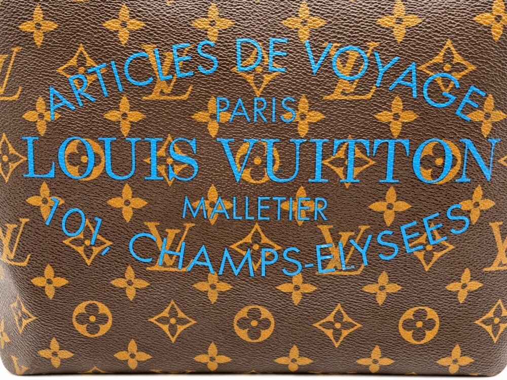Louis Vuitton Monogram Articles de Voyage Ikat Neverfull MM Grand Blue - Image 4