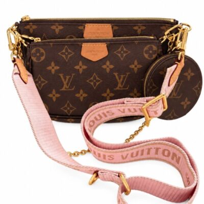 LOUIS VUITTON Monogram Multi Pochette Accessories Rose Clair
