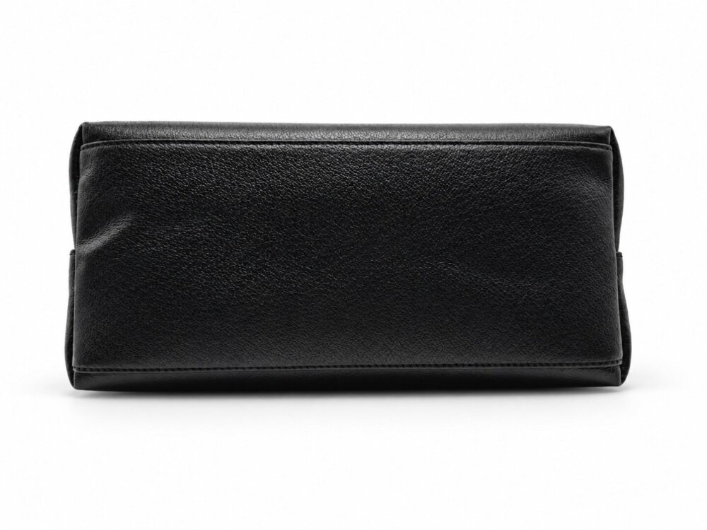 Gucci Black Textured Leather Bamboo Shoulder Bag - Image 9