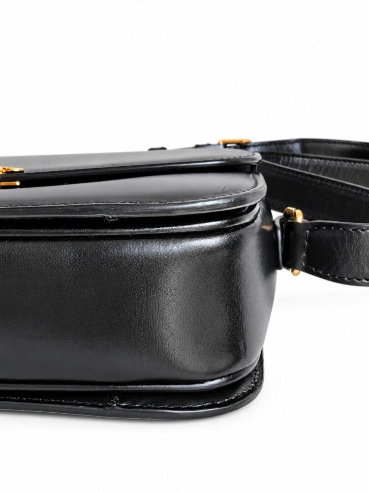 Celine Shiny Calfskin Medium Triomphe Black - Image 7