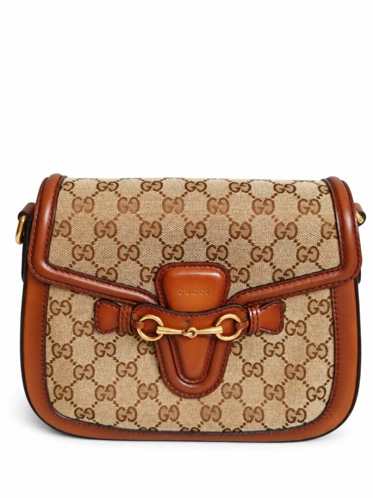 Gucci Monogram Small Lady Web Shoulder Bag Beige Cuir - Image 3