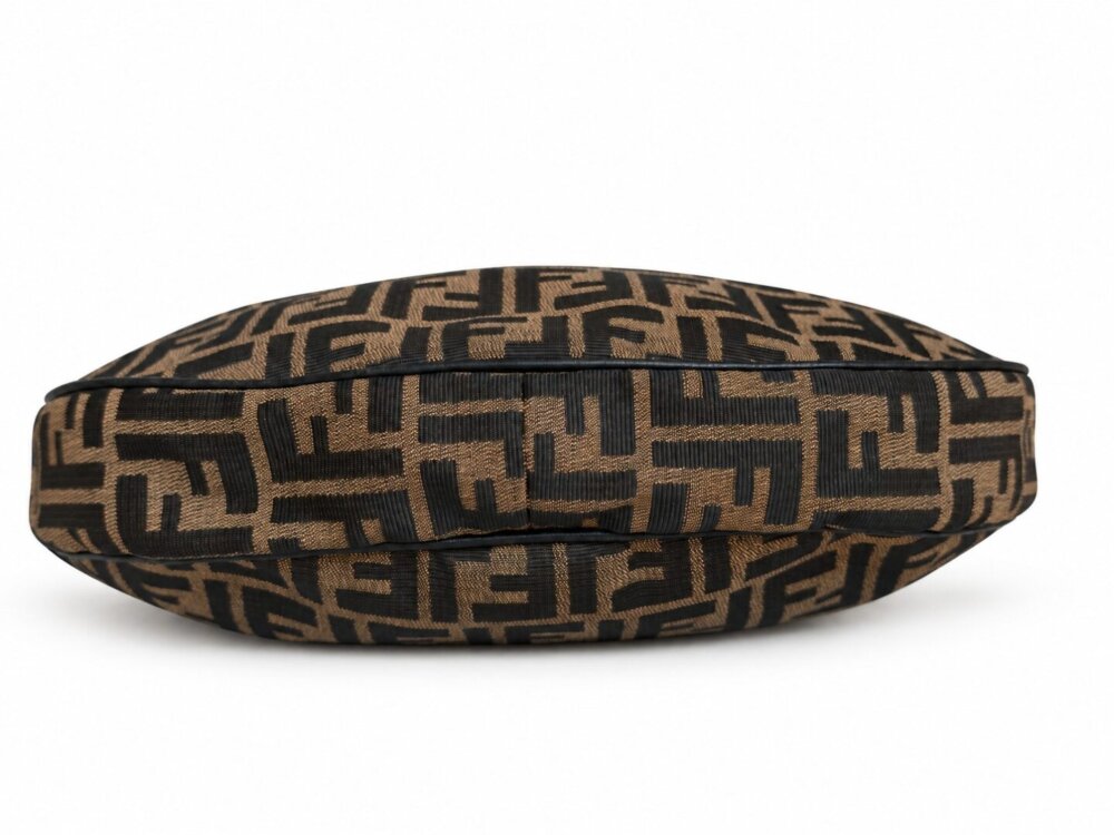 Fendi Brown Canvas Zucca FF Shoulder Bag - Image 5