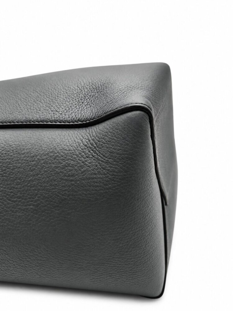 Celine Soft Grained Calfskin Sangle Bucket Bag Grey - Image 4