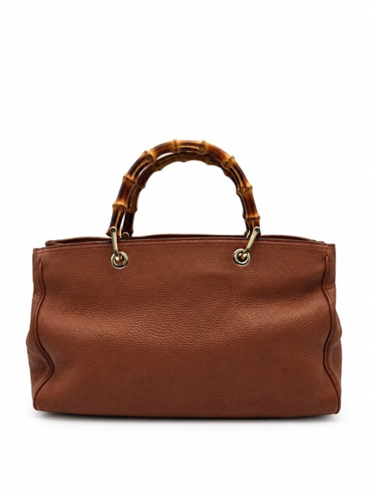 Gucci Bamboo Shopper Brown Leather Medium Tote - Image 4