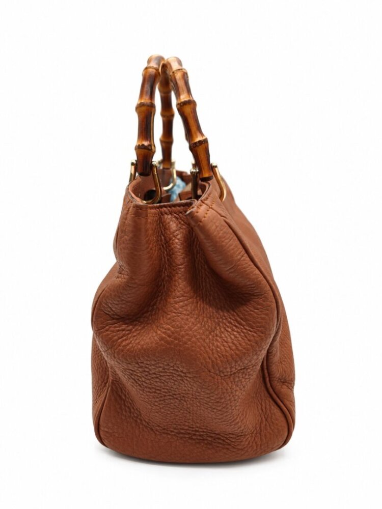 Gucci Bamboo Shopper Brown Leather Medium Tote - Image 5