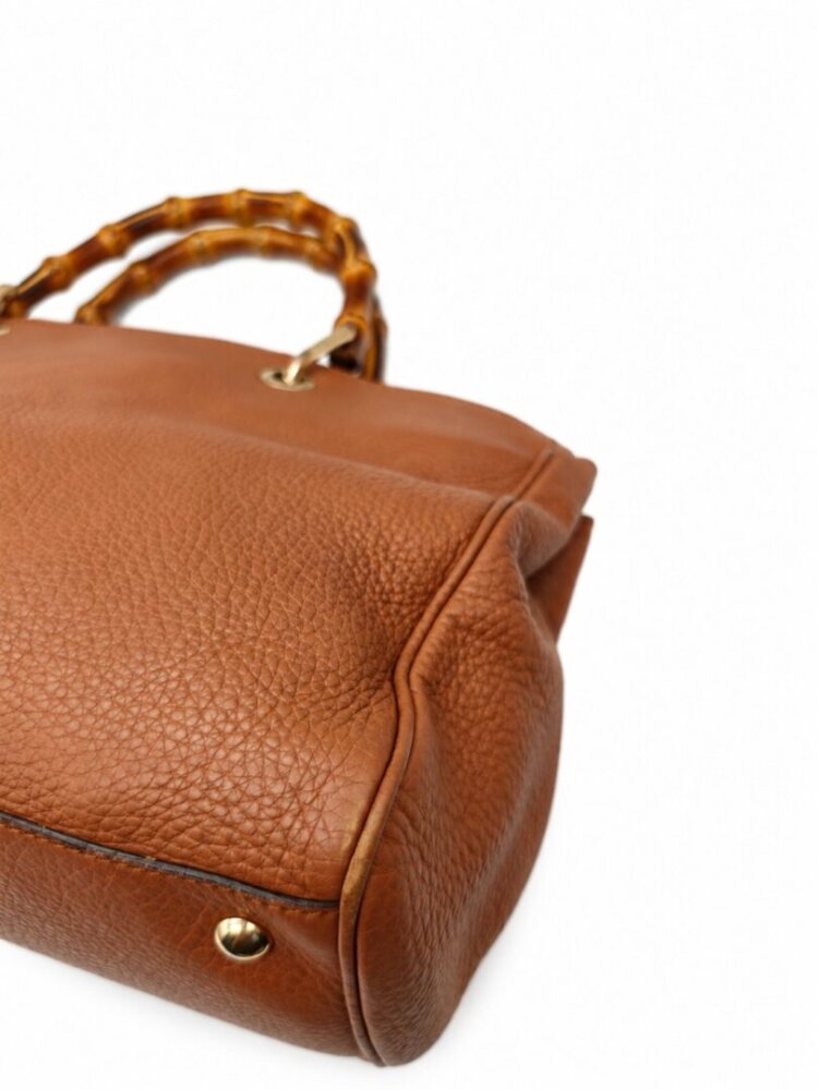 Gucci Bamboo Shopper Brown Leather Medium Tote - Image 6