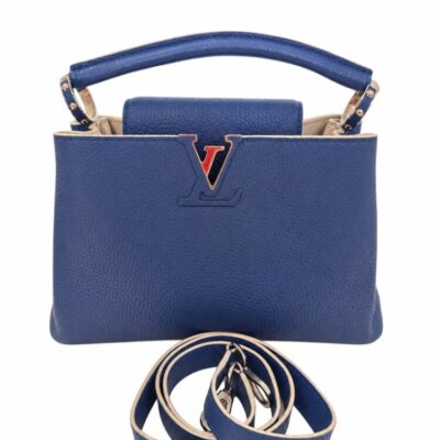 Louis Vuitton Taurillon Capucines MM Royal Blue