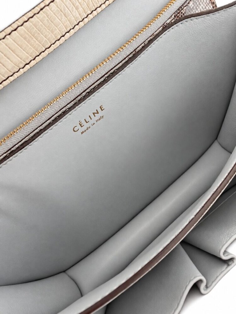 Celine Lizard Medium Classic Box Flap Bag Natural - Image 4