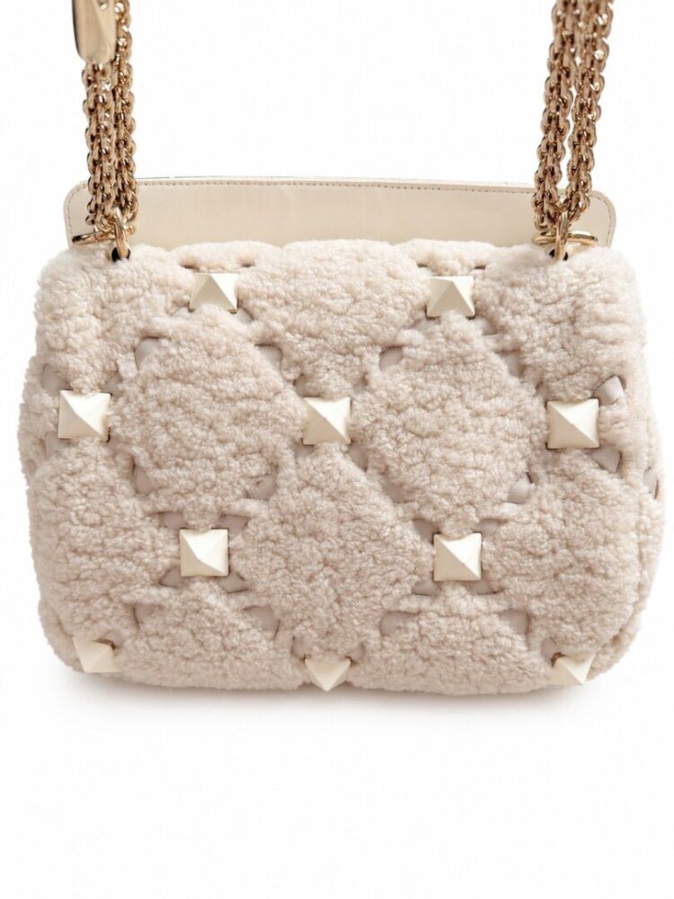 VALENTINO GARAVANI Borsa Valentino Garavani in shearling con borchie - Image 2