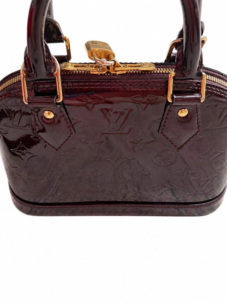 Louis Vuitton Amarante Monogram Vernis Alma BB Bag - Image 2