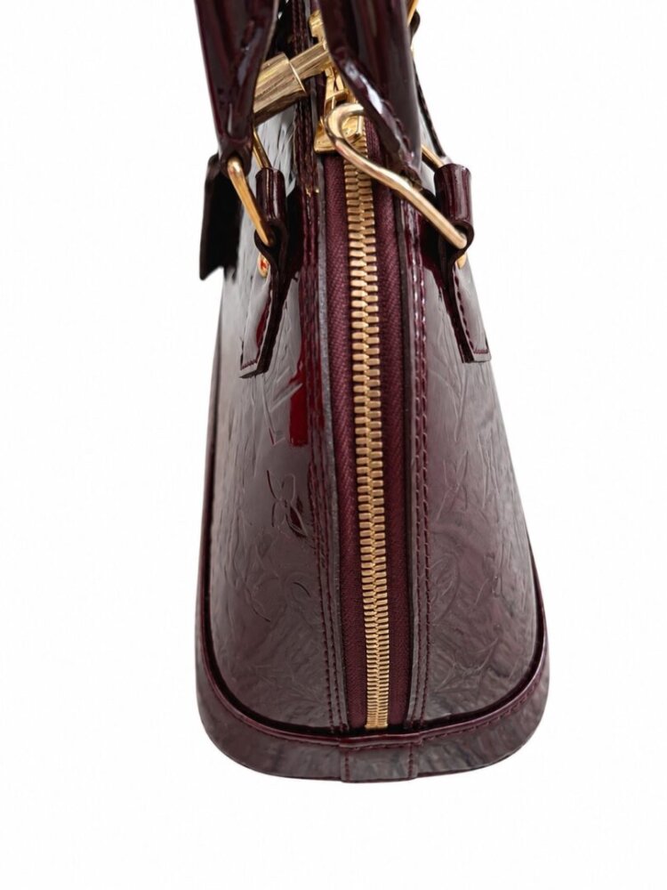 Louis Vuitton Amarante Monogram Vernis Alma BB Bag - Image 3